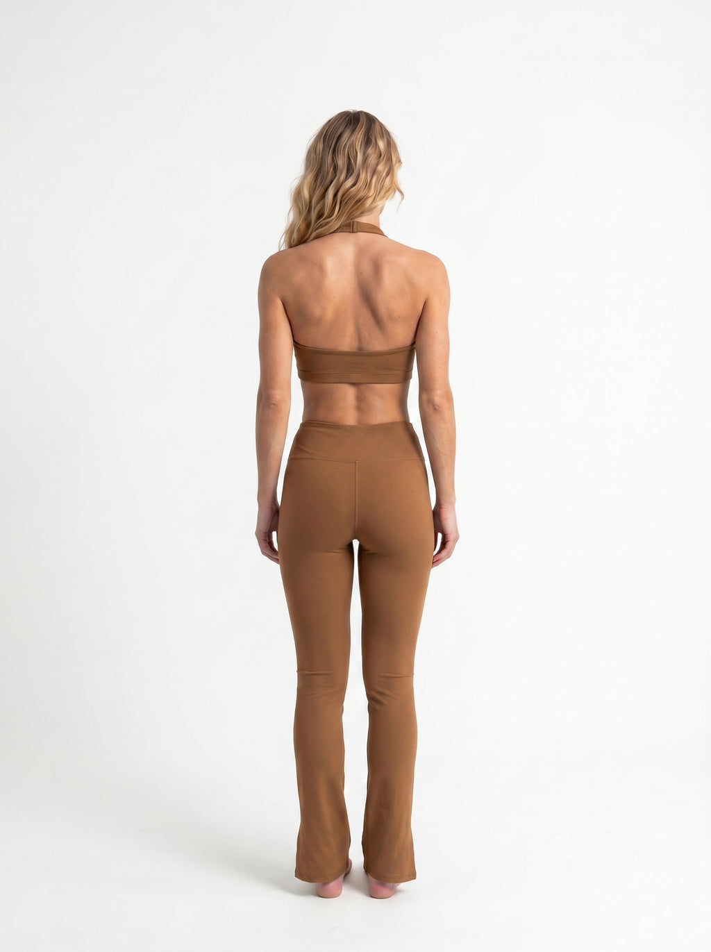 Calça Flare Fitness Marrom
