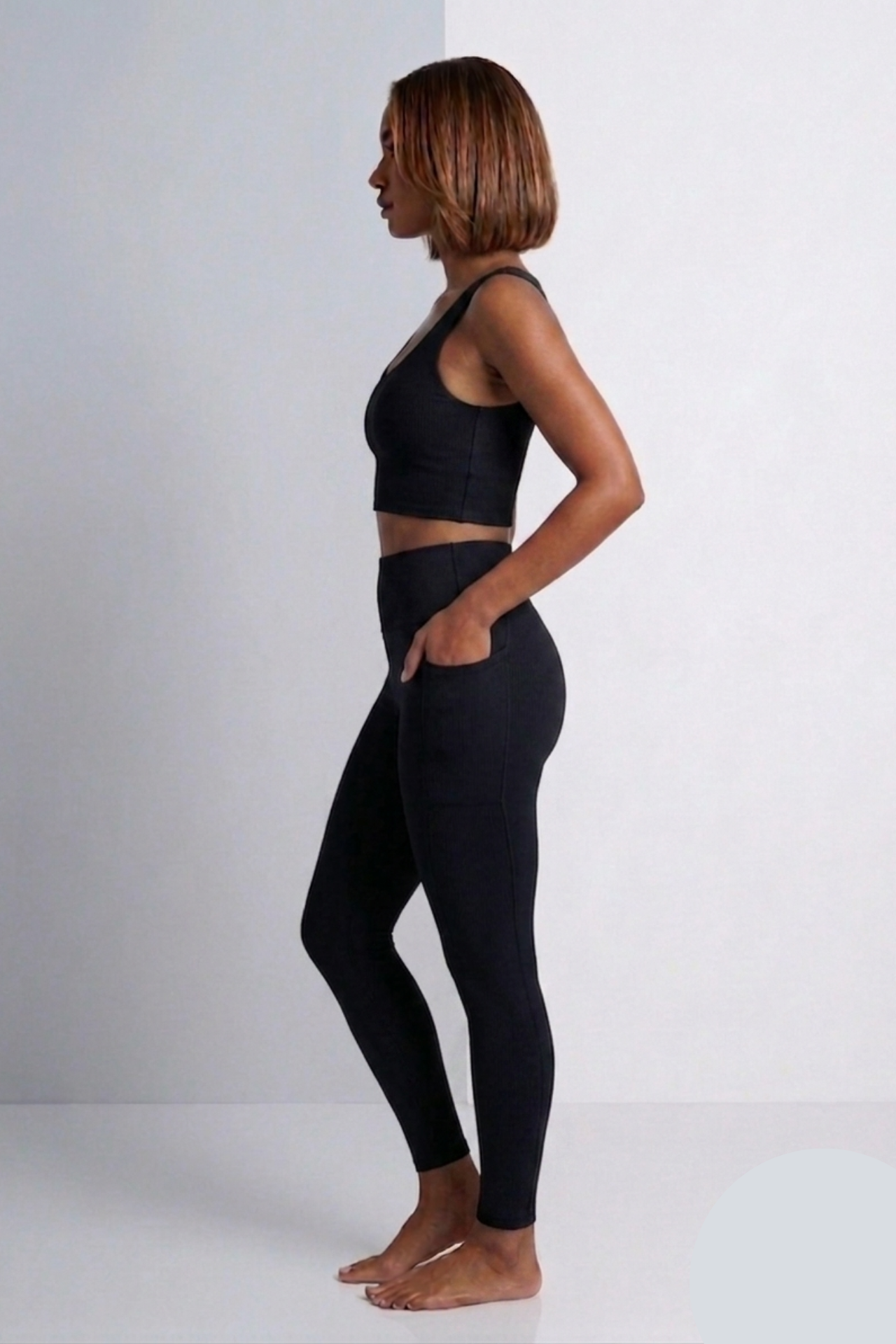 Calça Bolsos Fitness Preto