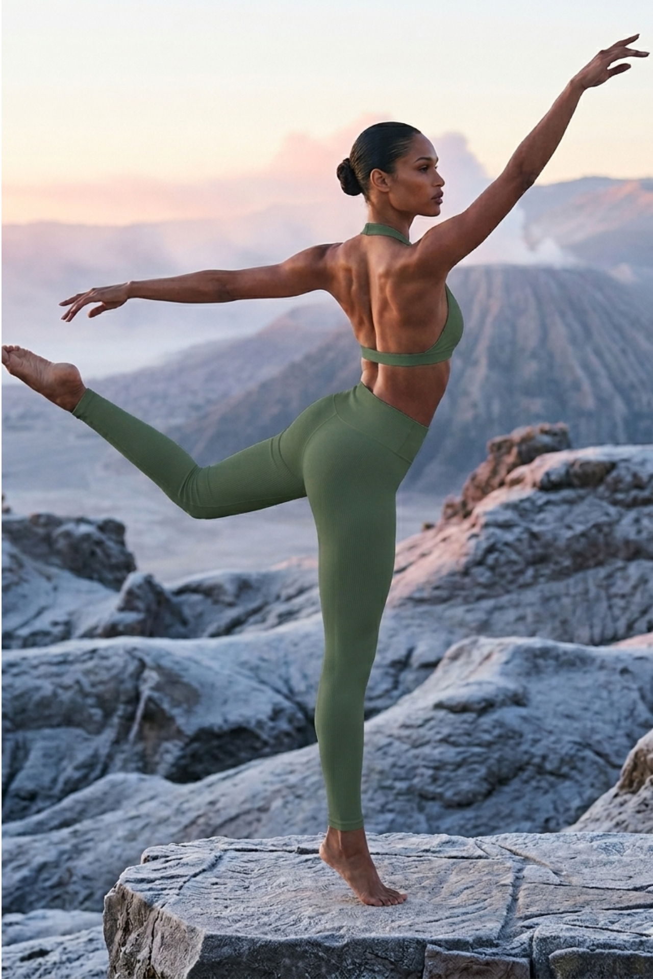 Calça Seamless Fitness Verde Militar